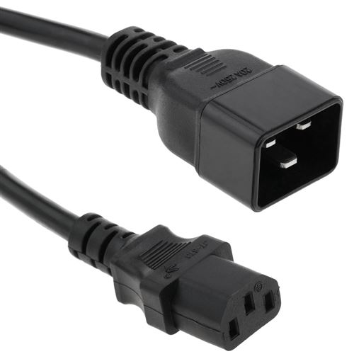 Câble d'alimentation électrique IEC-60320 5m C13 à C20 3x1.5mm 5m