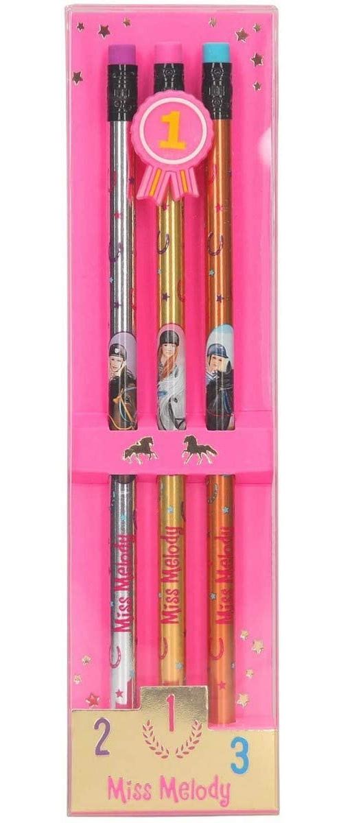 Miss Melody set de crayons filles 20,2 cm bois argent / or / cuivre