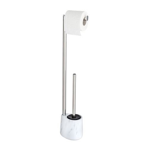 Valet WC design marbre Adrada - H. 72 cm - Blanc