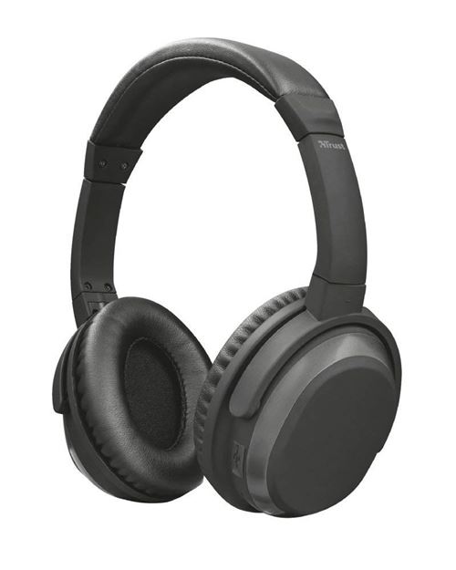 Trust Paxo - Koptelefoon met micro - op oor - Bluetooth - draadloos - actieve geluidsdemping