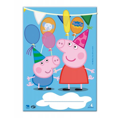 set 10 sacs cadeau peppa pig 25 x 17 cm anniversaire kermesse