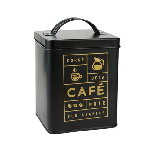 La Boite A - Boite en métal noir mat Nora Café