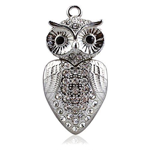 818-TEch No7500070032 Hi-Speed 2.0 clé USB 32Go hibou oiseau métal 3D argent