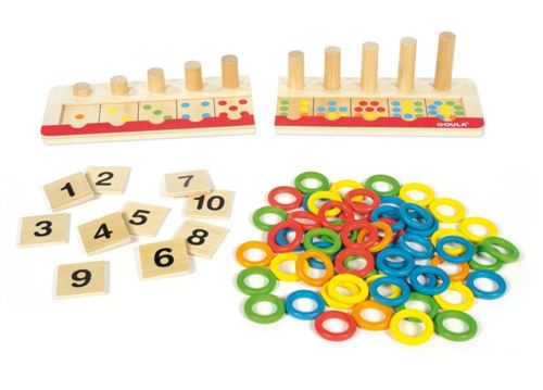 Goula jeu éducatif anneaux de couleur 67-pièces