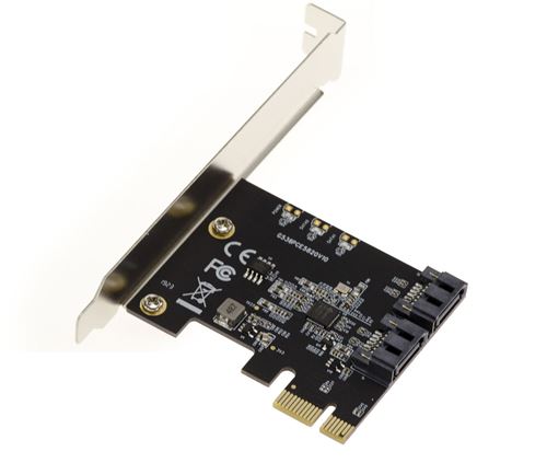 Carte Contrôleur SATA III Sur Port PCIe 3.0 2 PORTS Chipset JMB582