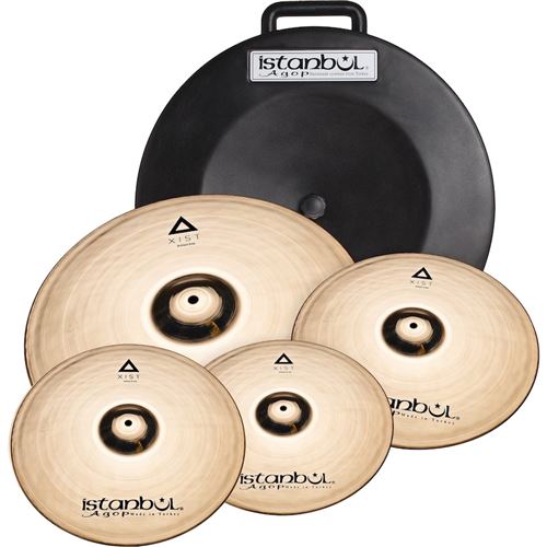Istanbul Agop XIST Brilliant set de cymbales 14, 16, 18, 20 pouces + étui