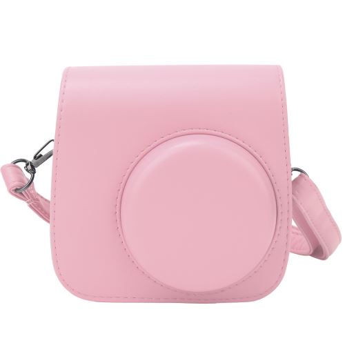 Étui pour appareil photo en cuir PU pour Fujifilm Instax mini8 / 8 + / 9 Rose clair