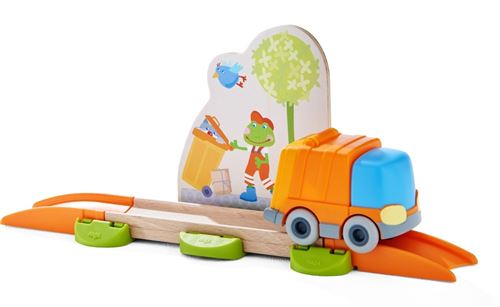 Haba Kullerbü set d'extension de chemin de billes camion à ordures Kullerbü