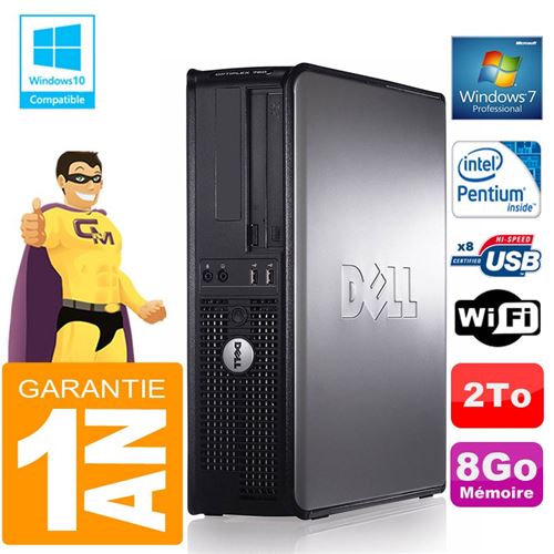 Pc dell 780 dt intel e5300 ram 8go disque 2 to graveur dvd wifi w7