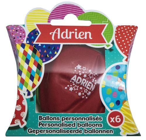Ballons de baudruche prénom Adrien
