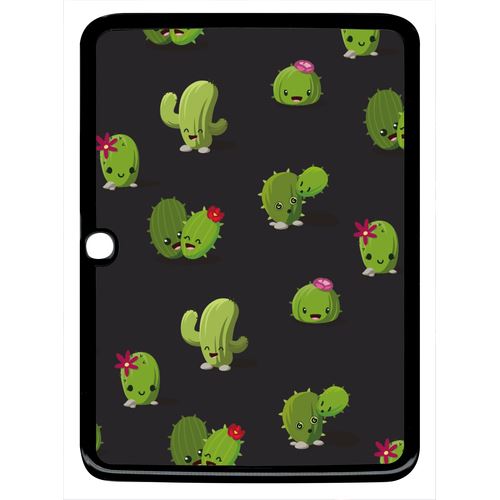 Coque Samsung Galaxy Tab 3 Cactus Fond Noir