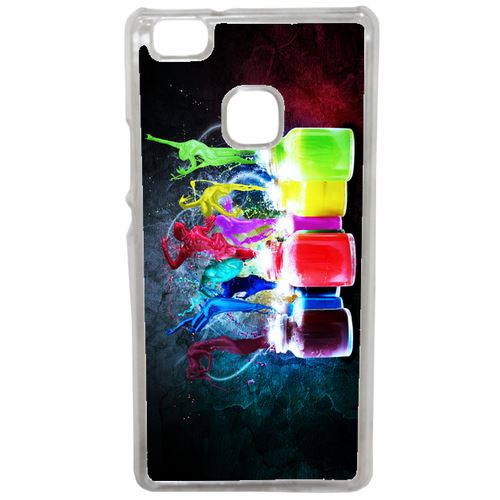 Coque Peinture Abstrait Silhouette Compatible Huawei Mate 9 Lite Transparent