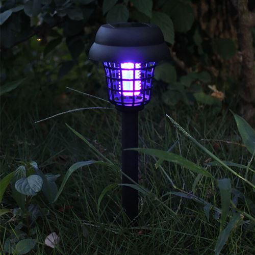 Lampe anti-moustique 2 pièces Solaire LED pour jardin-Noir