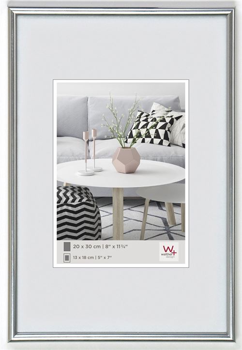 Walther, Galeria, Cadre En Plastique, KS030H, 20x30 cm, Argent