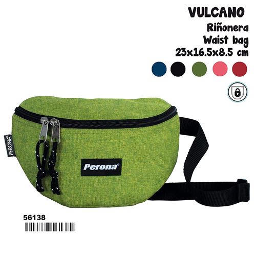 Perona 2018 Sac banane sport, 25 cm, Multicolore (Multicolor)