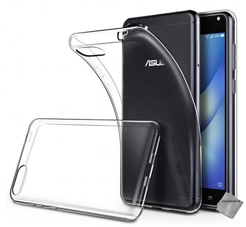 Housse etui coque gel fine Asus Zenfone 4 Max Plus ZC554KL avec verre trempe - TRANSPARENT TPU