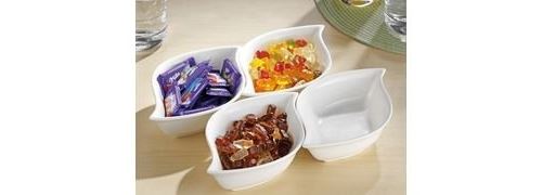 Esmeyer 302-071 dans coffret cadeau 4 pièces set jolie bols en dimensions? env. 16 x 10 x 4 cm, porcelaine, blanc