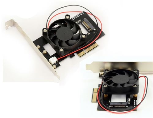 Carte Controleur PCIe pour SSD M.2 PCIe + Ventilateur Pour SAMSUNG XP941 SM951 PM951 A110