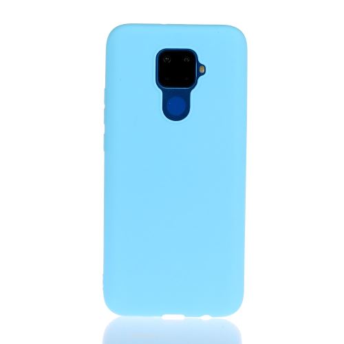 Coque en TPU mat de couleur unie anti-empreintes digitales bleu pour votre Huawei Mate 30 Lite/Nova 5i Pro