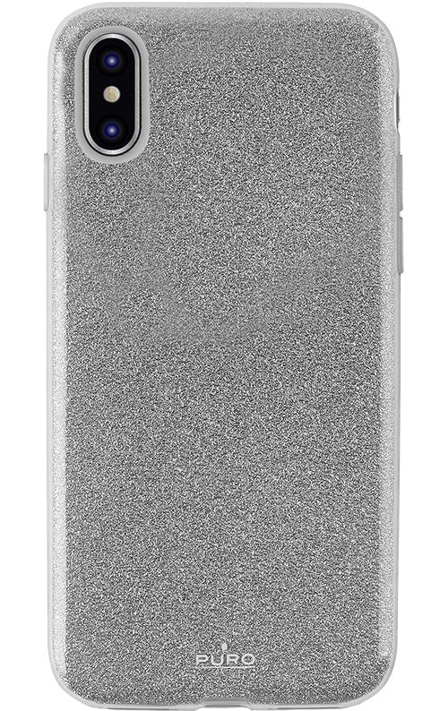 Coque pour iPhone Xs Max rigide Puro argent avec strass