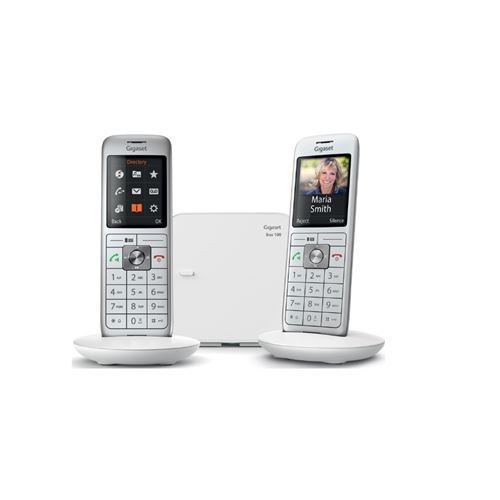 Téléphone sans fil duo dect blanc avec répondeur Gigaset GIGACL660DUOBLANC