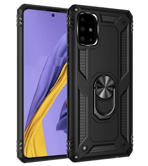 Coque Anti-choc Avec Anneau Pour Vivo Y76 5G - Noire - Silicone/caoutchouc - Marque NOVAGO - Neuf