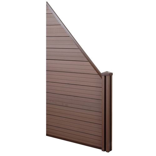 Wpc Pare Vue Sarthe Abat Vent Poteau En Wpc Element D Elargissement Oblique 0 98m Marron Accessoires Mobilier De Jardin Achat Prix Fnac