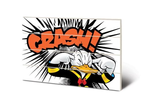DONALD DUCK - Crash - Impression sur bois 40x59cm