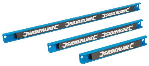 Silverline 633950 3 Barres Magnétiques pour Outils 200 mm, 300 mm et 460 mm, Bleu