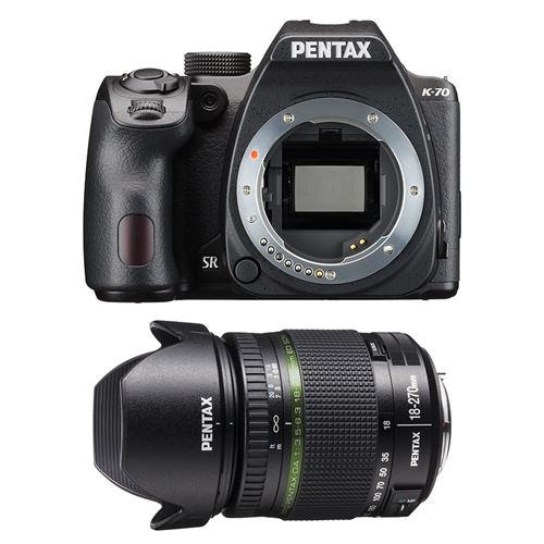Pentax appareil photo reflex k70 noir + 18-270mm f/3.5-6.3 ed sdm