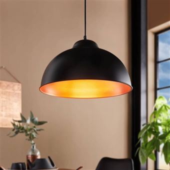 Eglo Lampe Suspendue Truro 2 Noir Et Cuivre 49247 Achat Prix