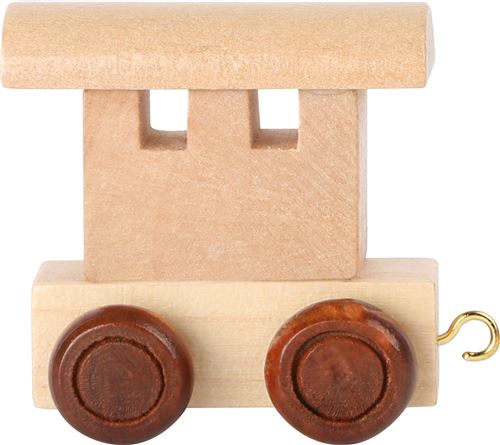 Small Foot wagon de chemin de fer bois beige 6 x 3,5 x 5,5 cm