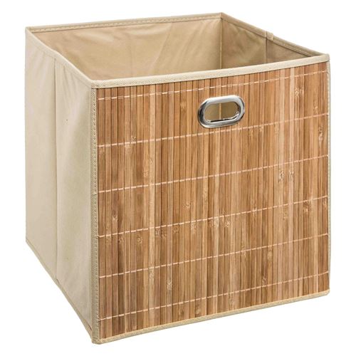 Five Simply Smart Beige Boîte De Rangement Design En Bambou Et Tissu - Image 3
