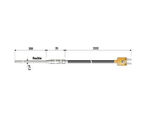 Sonde dimmersion B + B Thermo-Technik 06251189-41 -100 à +1000 °C sonde: K Etalonnage dusine (sans certificat)