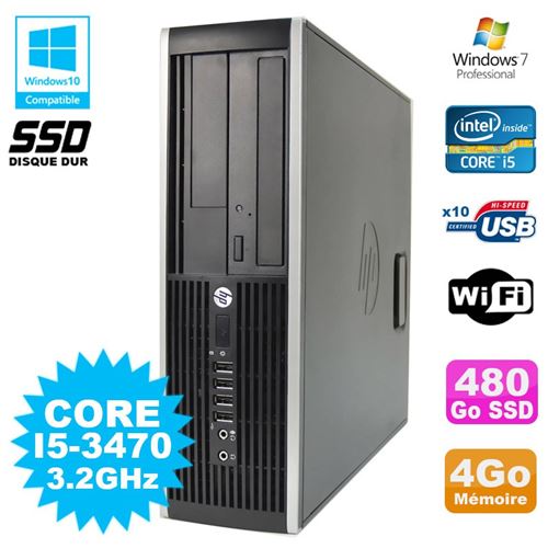 Acheter Pc hp elite 8300 sff core i5 3470 3.2ghz 4go 480go ssd graveur usb3 wifi w7 État correct - 199,00 € Pc hp elite 8300 sff core i5 3470 3.2ghz 4go 480go ssd graveur usb3 wifi w7 État correct - Hewlett-Packard reconditionné disponible sur Fnac
