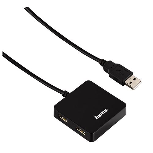 Hama USB 2.0 Hub 1:4 - concentrateur (hub) - 4 ports - Ordinateur de bureau