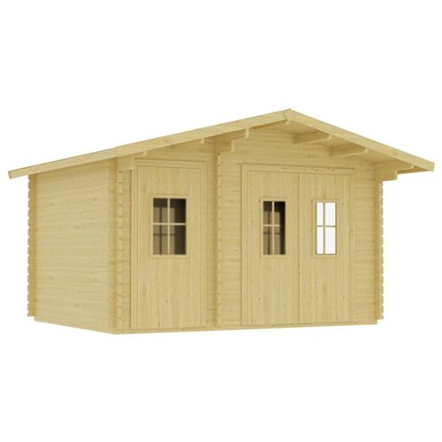 vidaXL Cabane en rondins 44 mm 410x320x264 cm Bois de pin solide