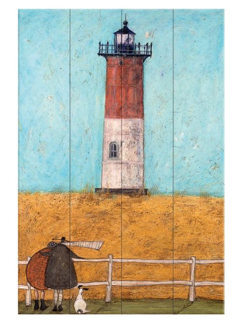 Sam Toft Art mural en bois 40 x 59 cm Feeling the Love at Nauset Light
