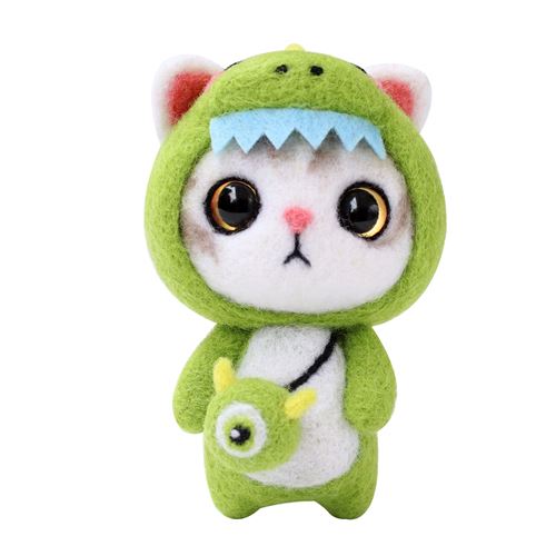 Peluche Regard de chat Aimable 7.5cm C-multicolore