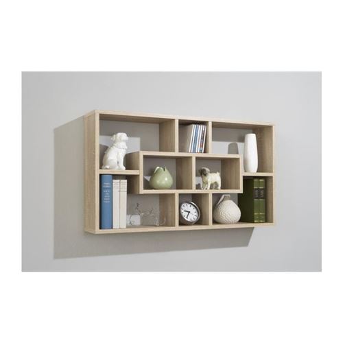 LASSE Etagere murale - 85 x 47,5 x 16 cm - Chene