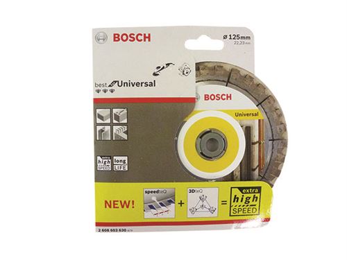 Lame Scie Circulaire Bosch 2608603630 Disque à Tronçonner Diamanté Best For Universal 125 X 22,23 X 2,2 X 12 Mm