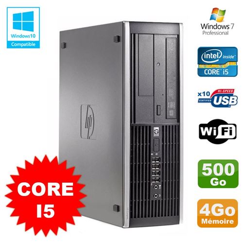 Pc hp compaq elite 8100 sff intel core i5 650 3.2ghz 4go 500go graveur wifi w7