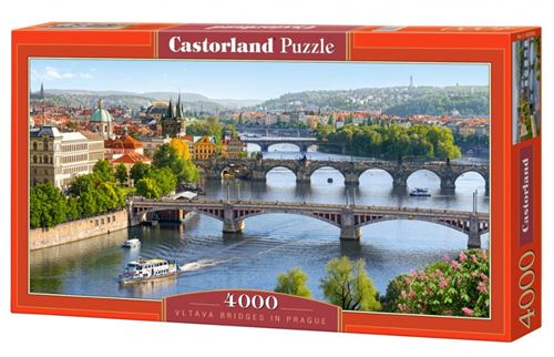 Puzzle 4000 Pièces : République Tchèque, Prague : Pont Vltava, Castorland
