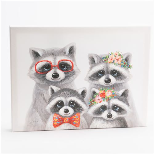 Tableau family raton laveur - Amadeus