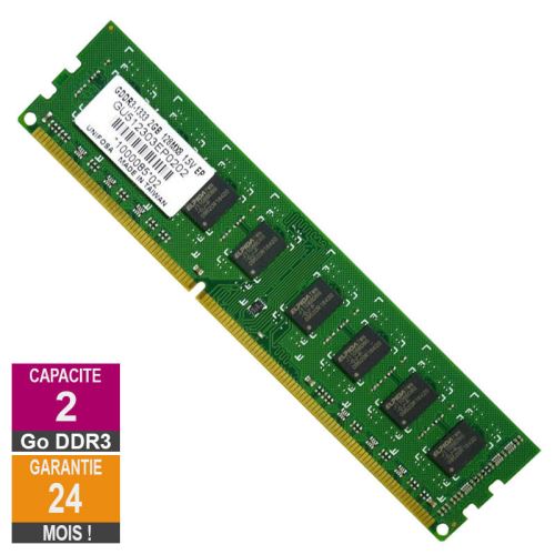 Barrette Mémoire 2Go Ram Ddr3 Unifosa Gu512303Ep0202 Dimm Pc3-10600U 1333Mhz 2Rx8