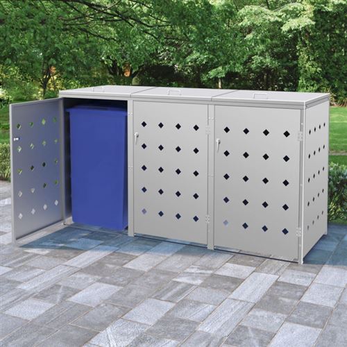 VidaXL - Mülltonnenbox edelstahl, One Size, Silber