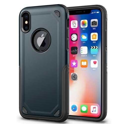 Iphone X / Xs Armure Combinaison Antichoc Bleu Foncé Als80927