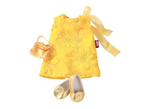 Gotz - Robe jaune avec chaussures, 3-pièces