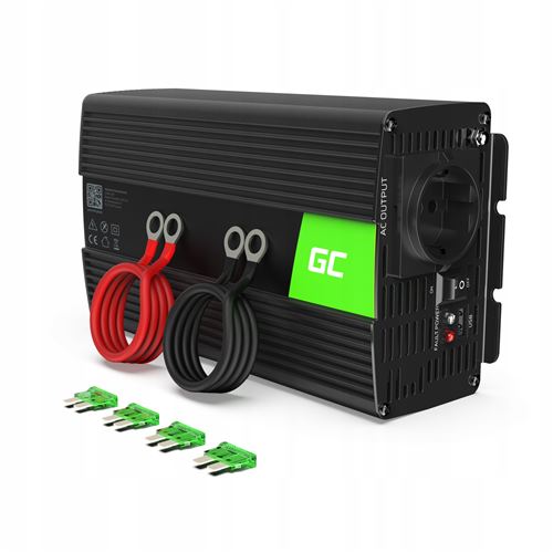 Green Cell® 1000W/2000W Modifiée Sinus Convertisseur de Tension DC 12V AC 220V/230V Power Inverter sinusoïdale, Onduleur Transformateur avec Connection USB