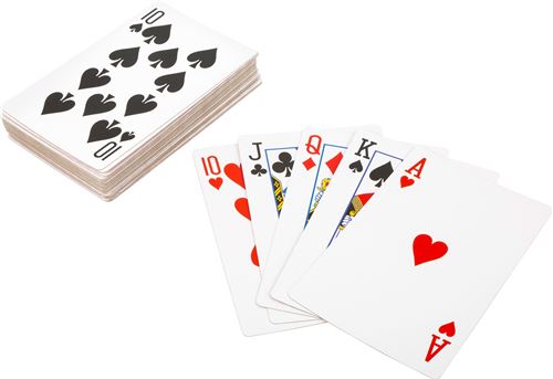 Small Foot cartes à jouer XXL Cartes à jouer 21 x 14 cm 54 pièces